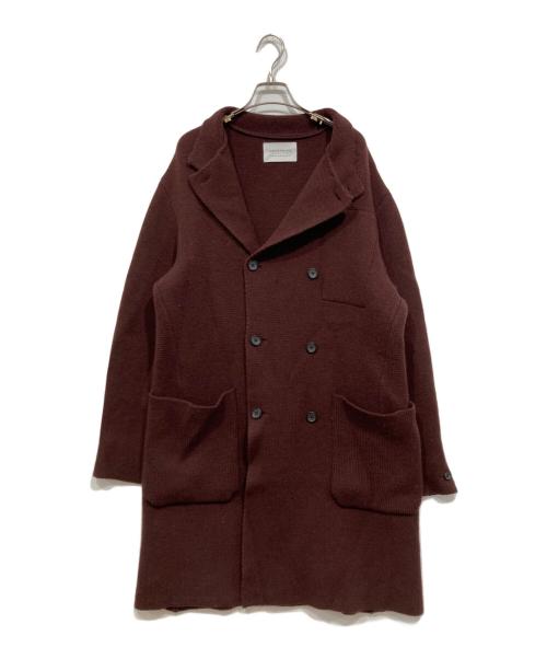 TOMORROW LAND tricot（トゥモローランド トリコ）TOMORROW LAND tricot (トゥモローランド トリコ) ウールミラノリブ ダブルブレストコート ボルドー サイズ:Sの古着・服飾アイテム