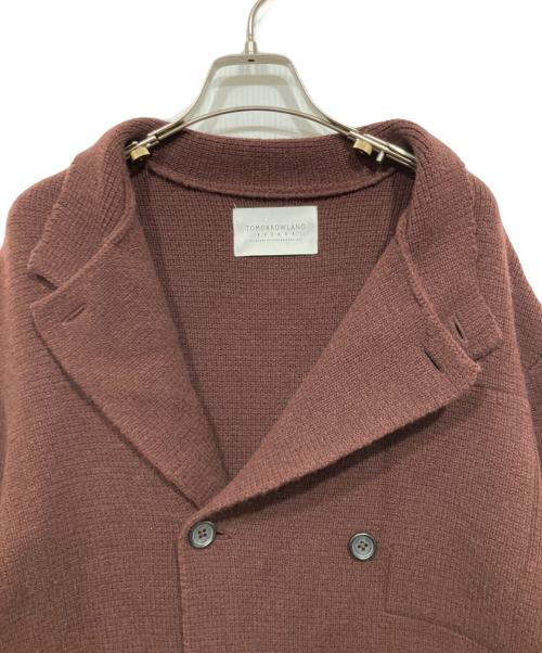 TOMORROW LAND tricot（トゥモローランド トリコ）TOMORROW LAND tricot (トゥモローランド トリコ) ウールミラノリブ ダブルブレストコート ボルドー サイズ:Sの古着・服飾アイテム