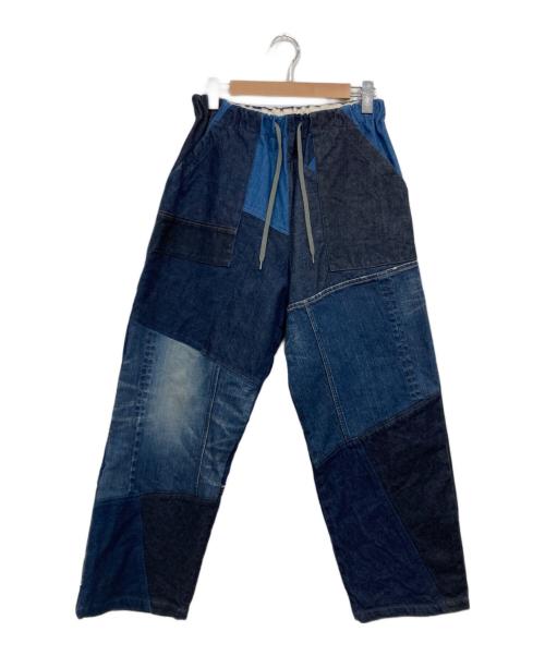 JOHNBULL（ジョンブル）JOHNBULL (ジョンブル) デニムパンツ/パッチワーク ブルー サイズ:Mの古着・服飾アイテム
