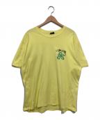 stussyステューシー）の古着「ロゴTシャツ」｜イエロー