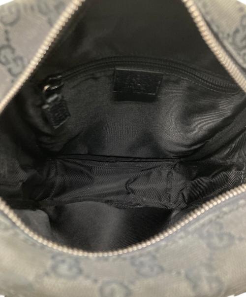 GUCCI（グッチ）GUCCI (グッチ) ショルダーバッグ/ GGキャンバス  ブラックの古着・服飾アイテム