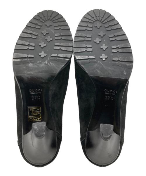 GUCCI（グッチ）GUCCI (グッチ) スウェードパンプス ブラック サイズ:37Cの古着・服飾アイテム