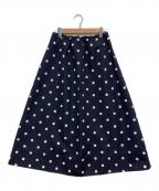 IENAイエナ）の古着「ドットグログラン ボリュームスカート」｜ネイビー