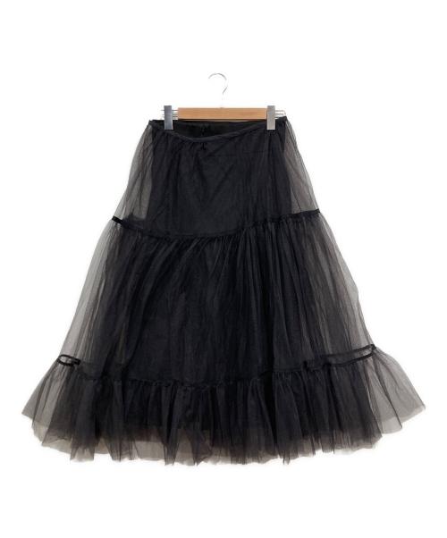 VERMEIL par iena（ヴェルメイユ パー イエナ）VERMEIL par iena (ヴェルメイユ パー イエナ) チュールセットスカート ブラック サイズ:40の古着・服飾アイテム
