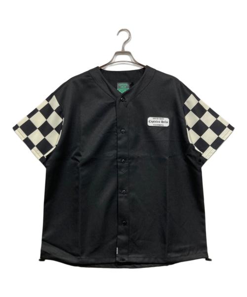 CAPTAINS HELM（キャプテンズヘルム）CAPTAINS HELM (キャプテンズヘルム) ベースボール半袖シャツ ブラック サイズ:ＸＬの古着・服飾アイテム