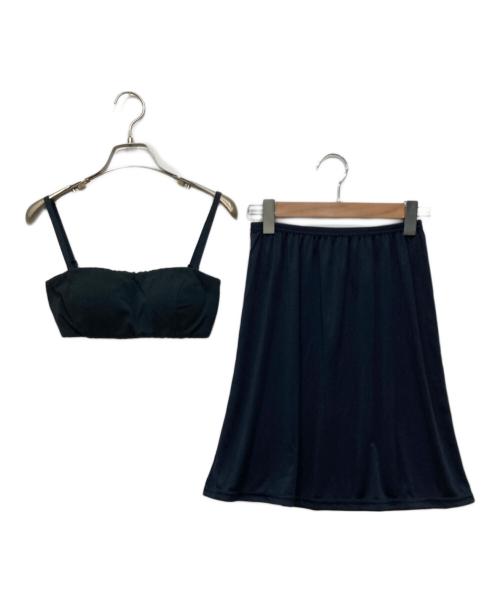 Aimeine（エメイン）Aimeine (エメイン) ループボタンバックオープンIラインワンピース ブラック サイズ:F 未使用品の古着・服飾アイテム