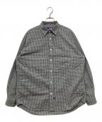 THE NORTHFACE PURPLELABELザ・ノースフェイス パープルレーベル）の古着「ギンガムチェックシャツ / Regular Collar Gingham Field Shirt」｜ブラック×ホワイト