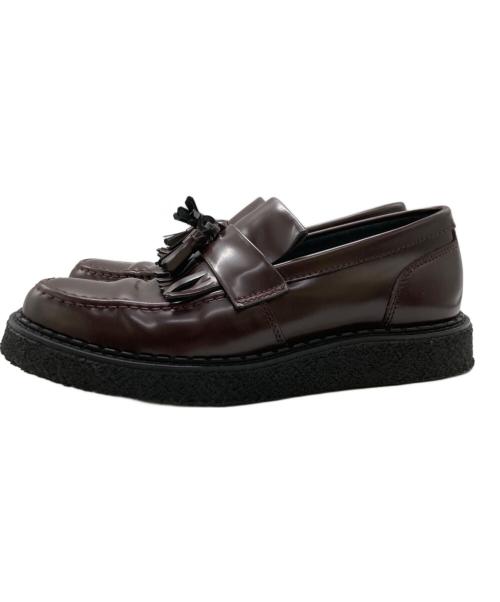 GEORGE COX（ジョージコックス）GEORGE COX (ジョージコックス) FRED PERRY (フレッドペリー) フリンジタッセルローファー / TASSEL LOAFER LEA OXBLOOD ブラウン サイズ:UK6の古着・服飾アイテム