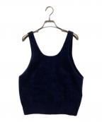 IENAイエナ）の古着「fluffyファー ニットタンク」｜ネイビー