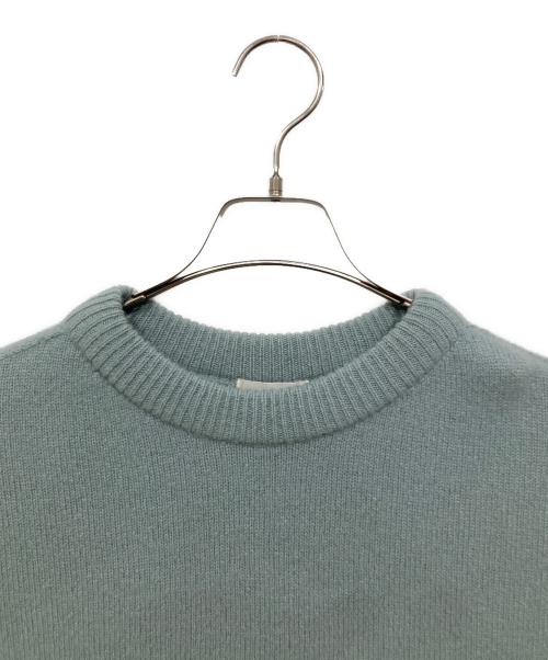 IENA（イエナ）IENA (イエナ) ウールカシミヤ脇スリットクルーネックプルオーバー ブルー サイズ:サイズ表記なしの古着・服飾アイテム