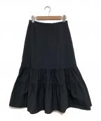 IENAイエナ）の古着「タイプライターティアードスカート」｜ネイビー