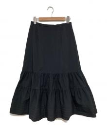 IENA（イエナ）の古着「タイプライターティアードスカート」｜ネイビー