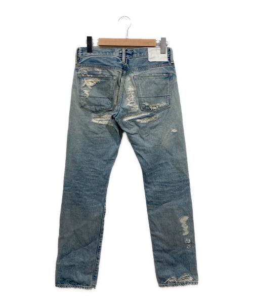 Ron Herman（ロンハーマン）Ron Herman (ロンハーマン) クラッシュ加工デニムパンツ ブルー サイズ:W30の古着・服飾アイテム