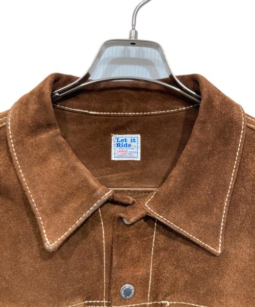 Let it Ride（レットイットライド）Let it Ride (レットイットライド) スウェードジャケット ブラウン サイズ:LARGEの古着・服飾アイテム