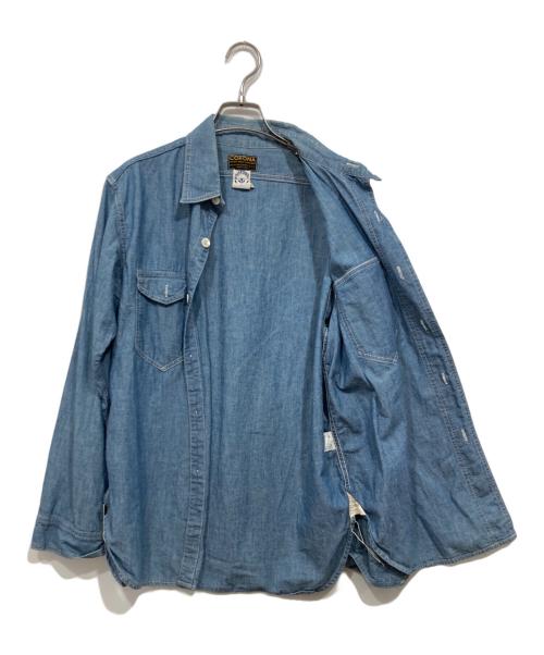 CORONA（コロナ）CORONA (コロナ) シャンブレーシャツ ブルー サイズ:Mの古着・服飾アイテム