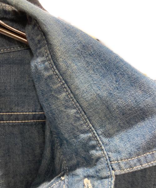 CORONA（コロナ）CORONA (コロナ) シャンブレーシャツ ブルー サイズ:Mの古着・服飾アイテム