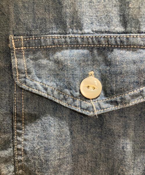 CORONA（コロナ）CORONA (コロナ) シャンブレーシャツ ブルー サイズ:Mの古着・服飾アイテム