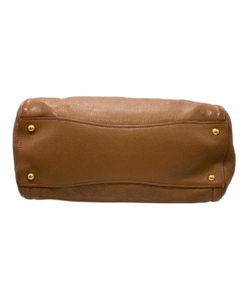 MIU MIU（ミュウミュウ）MIU MIU (ミュウミュウ) 2WAY マドラスレザーハンドバッグ ブラウンの古着・服飾アイテム