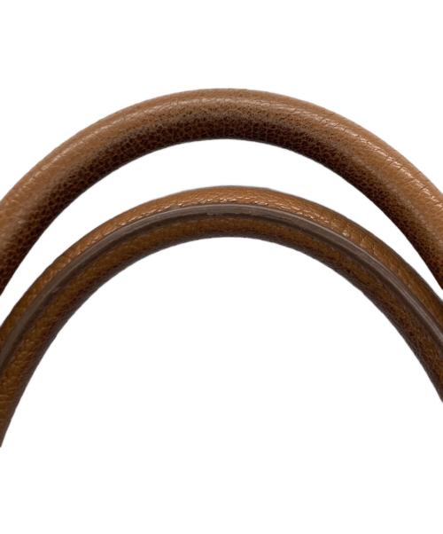 MIU MIU（ミュウミュウ）MIU MIU (ミュウミュウ) 2WAY マドラスレザーハンドバッグ ブラウンの古着・服飾アイテム