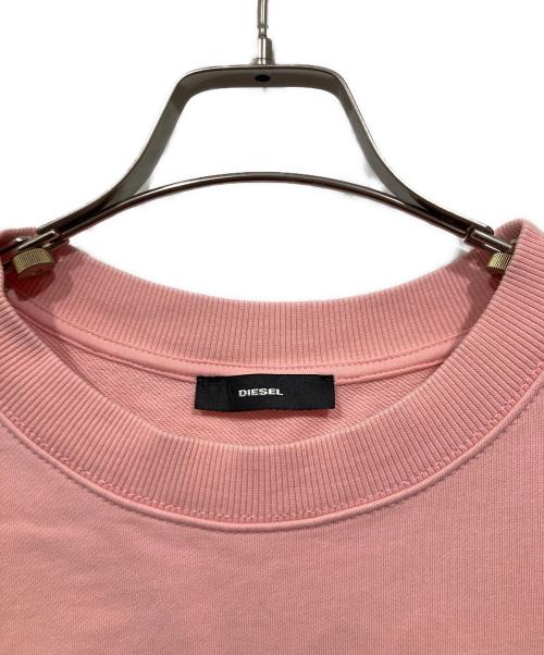 DIESEL（ディーゼル）DIESEL (ディーゼル) プリントスウェット ピンク サイズ:XSの古着・服飾アイテム