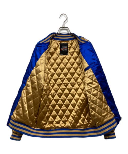 copper rivet（コッパーリベット）copper rivet (コッパーリベット) スカジャン ブルー×ベージュ サイズ:Sの古着・服飾アイテム