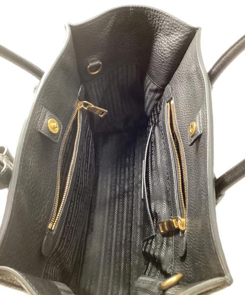 PRADA（プラダ）PRADA (プラダ) レザー2WAYバッグ ブラックの古着・服飾アイテム