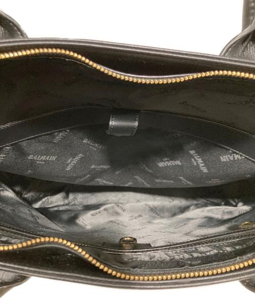BALMAIN（バルマン）BALMAIN (バルマン) レザー2WAYバッグ ブラックの古着・服飾アイテム