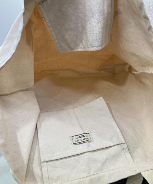 maison kitsune（メゾンキツネ）maison kitsune (メゾンキツネ) YOGA FOXES トートバッグ ベージュの古着・服飾アイテム