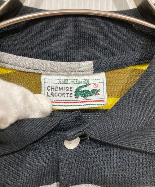 LACOSTE（ラコステ）LACOSTE (ラコステ) ポロシャツ グレ×ブラック サイズ:サイズ記載なしの古着・服飾アイテム