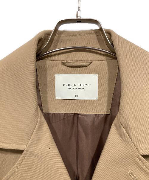 PUBLIC TOKYO（パブリックトウキョウ）PUBLIC TOKYO (パブリックトウキョウ) ストレッチステンカラーコート ベージュ サイズ:Sの古着・服飾アイテム