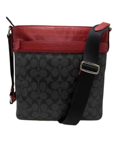 COACH（コーチ）COACH (コーチ) ショルダーバッグ ブラック×レッドの古着・服飾アイテム