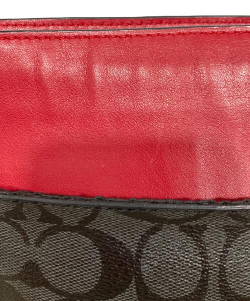COACH（コーチ）COACH (コーチ) ショルダーバッグ ブラック×レッドの古着・服飾アイテム