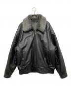PHAT FARMファットファーム）の古着「レザージャケット」｜ブラック