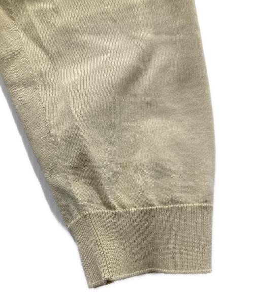 UNFIL（アンフィル）UNFIL (アンフィル) スビンコットン ファインゲージニット Vネック カーディガン イエロー サイズ:4の古着・服飾アイテム