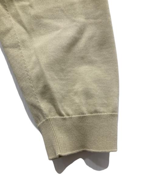 UNFIL（アンフィル）UNFIL (アンフィル) スビンコットン ファインゲージニット Vネック カーディガン イエロー サイズ:4の古着・服飾アイテム