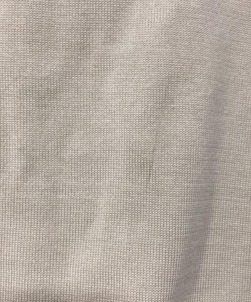 UNFIL（アンフィル）UNFIL (アンフィル) スビンコットン ファインゲージニット Vネック カーディガン イエロー サイズ:4の古着・服飾アイテム