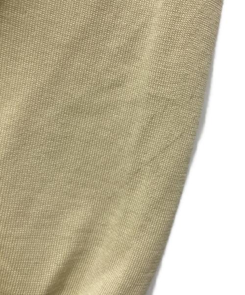 UNFIL（アンフィル）UNFIL (アンフィル) スビンコットン ファインゲージニット Vネック カーディガン イエロー サイズ:4の古着・服飾アイテム