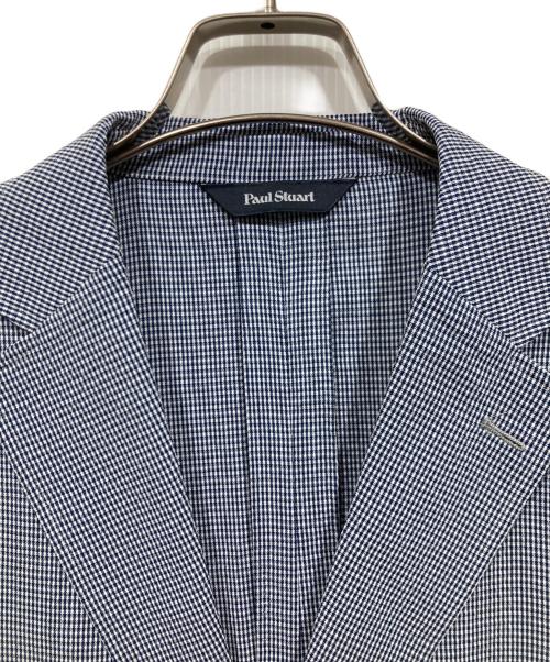 Paul Stuart（ポールスチュアート）Paul Stuart (ポールスチュアート) ミニギンガムレインジャケット/STUART'S TRAVELER 80周年記念アイテム ブルー サイズ:46の古着・服飾アイテム