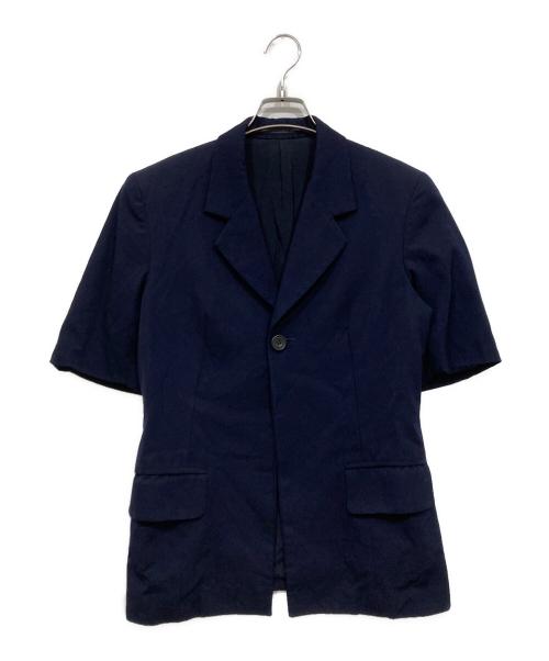 YOHJI YAMAMOTO（ヨウジヤマモト）YOHJI YAMAMOTO (ヨウジヤマモト) 半袖ジャケット ネイビー サイズ:Sの古着・服飾アイテム