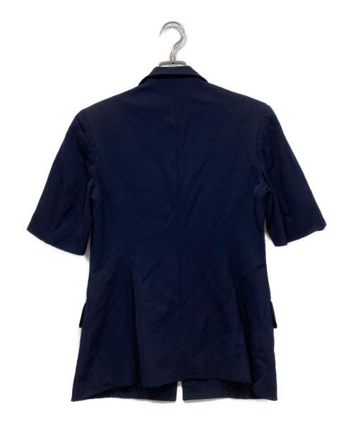 YOHJI YAMAMOTO（ヨウジヤマモト）YOHJI YAMAMOTO (ヨウジヤマモト) 半袖ジャケット ネイビー サイズ:Sの古着・服飾アイテム