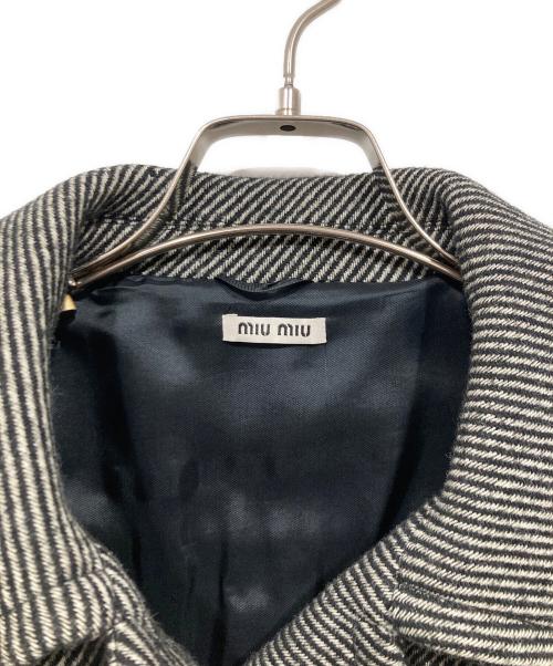 MIU MIU（ミュウミュウ）MIU MIU (ミュウミュウ) ダブルフェイスコート グレー サイズ:42の古着・服飾アイテム