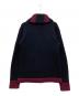 POLO RALPH LAUREN (ポロ・ラルフローレン) ショールカラーニットカーディガン ネイビー×ボルドー サイズ:S：7000円