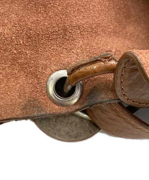 DIESEL（ディーゼル）DIESEL (ディーゼル) フリンジショルダーバッグ ブラウンの古着・服飾アイテム