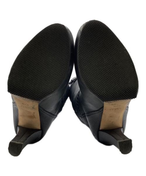 GUCCI（グッチ）GUCCI (グッチ) ロングヒールフリンジブーツ ブラック サイズ:23.5cmの古着・服飾アイテム