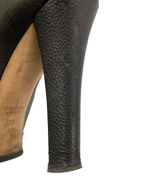 GUCCI（グッチ）GUCCI (グッチ) ロングヒールフリンジブーツ ブラック サイズ:23.5cmの古着・服飾アイテム