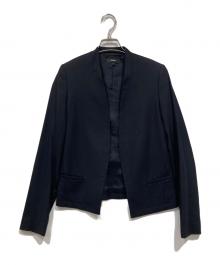 theory（セオリー）の古着「ノーカラージャケット」｜ネイビー