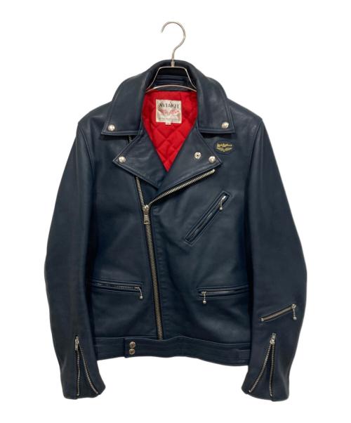 AVIAKIT（エイヴィアキット）AVIAKIT (エイヴィアキット) 441T タイトフィットロング丈 サイクロン / Lewis Leathers　ルイスレザーズ ネイビー サイズ:36の古着・服飾アイテム