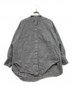 SOEJUソージュ）の古着「バンドカラーロングシャツ」｜グレー