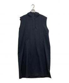 RIM.ARK（リムアーク）の古着「シアサッカープルオーバーワピース / Comfy hood OP」｜ネイビー