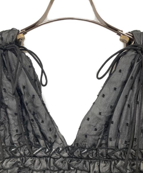 Bibiy.（ビビィ）Bibiy. (ビビィ) ARIANNE DRESS/ドット　ノースリーブ ブラック サイズ:Freeの古着・服飾アイテム